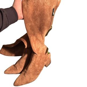 NWOT Brown Suede Knee-High Boots